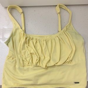 yellow hollister tank top